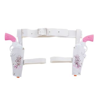 Cowgirl Hylster med Pistoler Hvid/Rosa