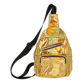 Crossbody Taske Holografisk Guld