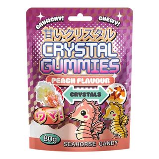 Crystal Gummies Peach Flavour Seahorse Slik