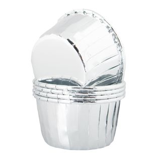 Cupcake Wrapper Sølv Metallic