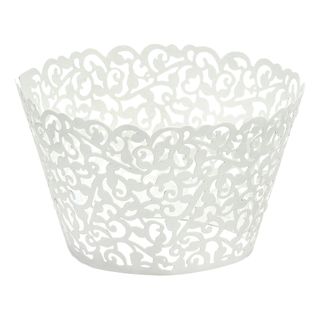 Cupcake Wrappers Hvid Lace