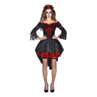 Day of the Dead Kort Kjole Kostume