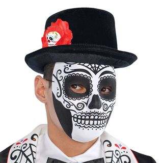 Day of the Dead Sort/Hvid Maske