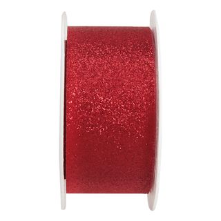 Dekorationsbånd Rød Glitter