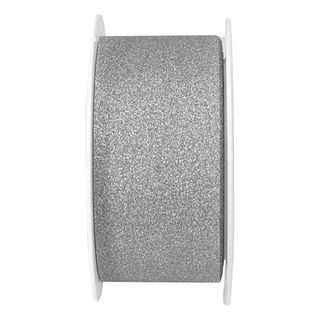 Dekorationsbånd Sølv Glitter