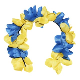 Hårbøjle Blomster Gul/Blå
