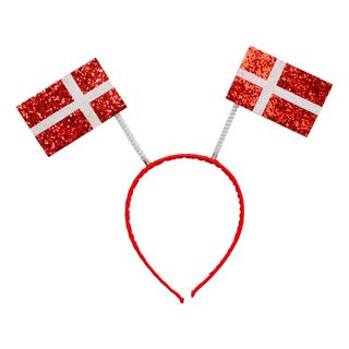 Hårbøjle Glitrende Danske Flag