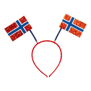 Hårbøjle Glitrende Norske Flag