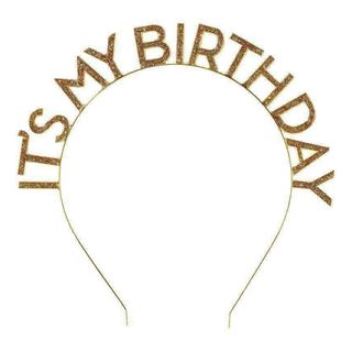 Guld/glitter Hårbånd It's My Birthday
