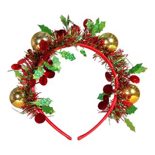 Hårbøjle Julekugler Rød