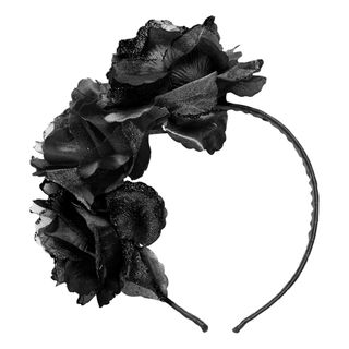 Hårbøjle med Sorte Blomster
