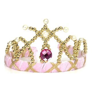 Diadem Prinsesse Fløjlslyserød Deluxe