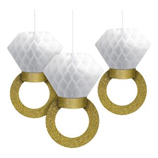 Diamantringe Honeycombs Hængende Dekoration