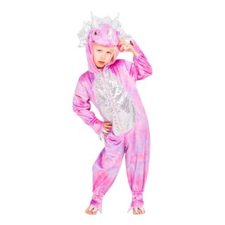 Disco Dinosaur Lyserød Jumpsuit Børnekostume