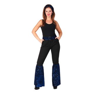 Disco Glitter Blå Maskeraddräkt