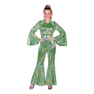 Disco Jumpsuit Grøn Farveskinnende Kostume