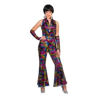 Disko Regnbue Jumpsuit Kostume