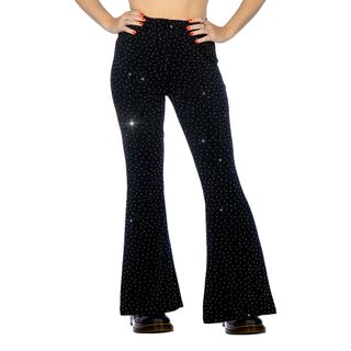 Discobyxor Utsvängda Glitter Svart för Barn