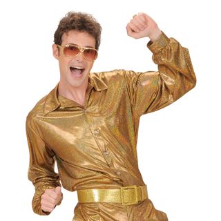 Discoskjorte Guld