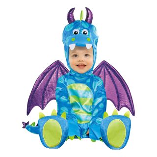 Drage Blå Babykostume