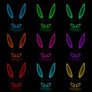 EL Wire Kanin LED Maske