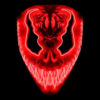 El Wire Djævel Rød LED Maske