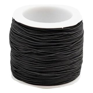 Elastisk Snor på Rulle Sort