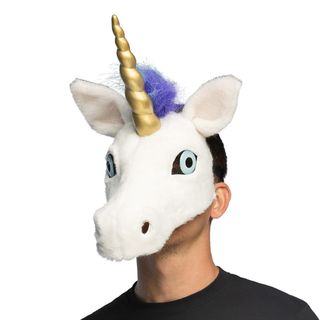 Enhjørning Halvmaske