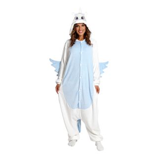 Enhörning Kigurumi Blå Maskeraddräkt