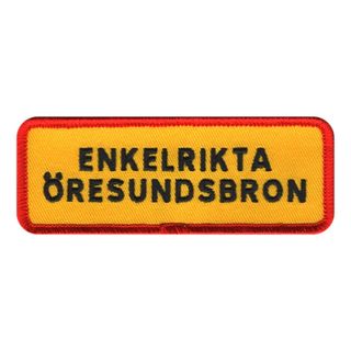 Enkelrikta Öresundsbron Tygmärke