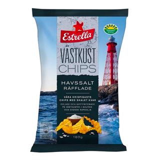 Estrella Västkustchips Havsalt Rillede