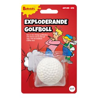 Exploderande Golfboll Skämtartikel