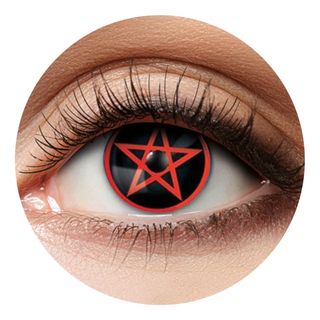 Färgade Linser Red Pentagram