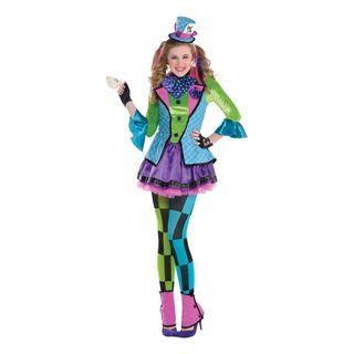 Farverig Mad Hatter Børnekostume