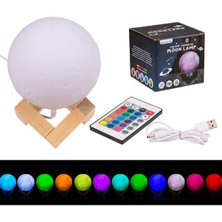 Farveskiftende LED-Lampe Måne