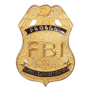 FBI-Skilt Guldfarvet