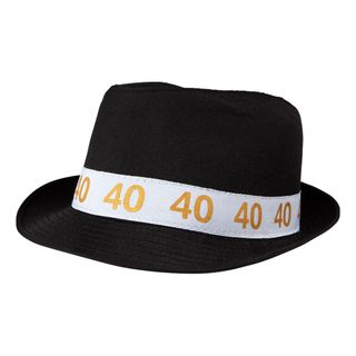 Fedorahat Sort med Tal 40