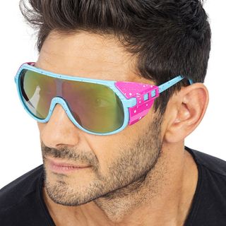 Festivalbriller Retro Rave Blå/Lyserød