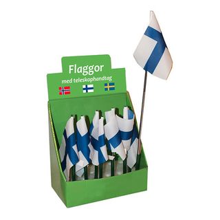 Finsk Flag med Teleskophåndtag
