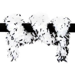 Fjerboa Sort/Hvid Deluxe