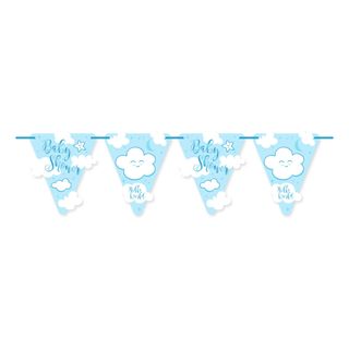 Vimpelguirlande Baby Shower Lyseblå