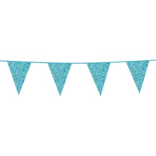 Vimpelguirlande Babyblå Glitter