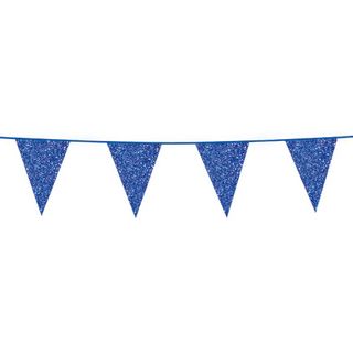 Vimpelguirlande Blå Glitter
