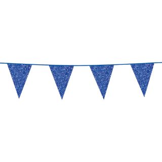 Vimpelguirlande Glitter Blå