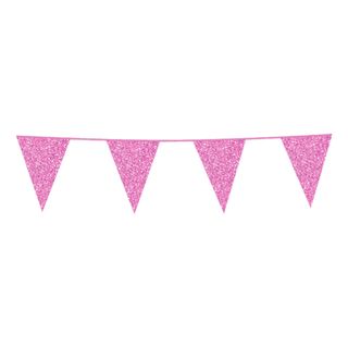 Vimpelguirlande Glitter Lyserød