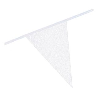 Vimpelguirlande Hvid Glitter