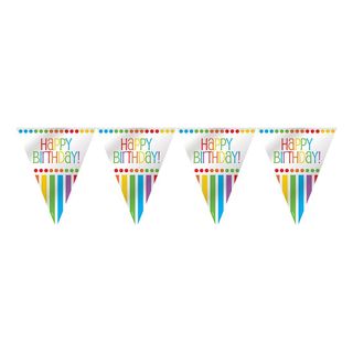 Vimpelguirlande Happy Birthday Rainbow