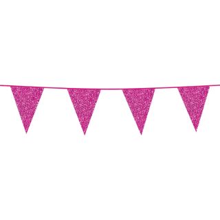 Vimpelguirlande Hot Pink Glitter