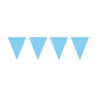 Vimpelguirlande Lyseblå Stor
