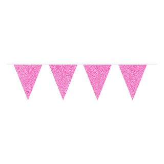 Vimpelguirlande Magenta Glitter